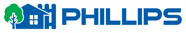 Philips logo with house and tree icon