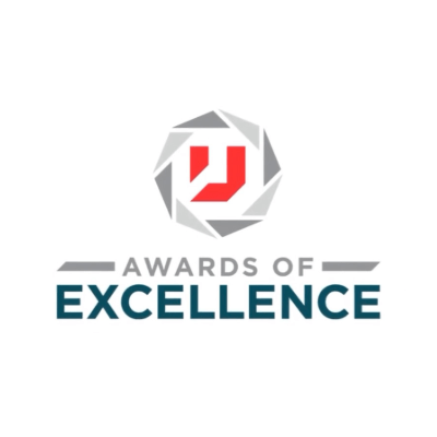 Awards of Excellence logo with camera shutter icon