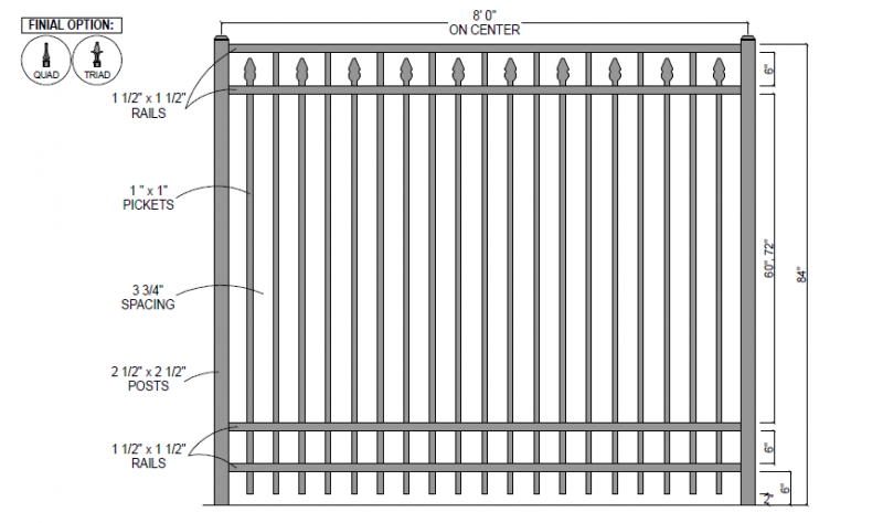 Commercial Aluminum Fencing Products | Phillips Outdoors - La Crosse, WI