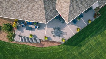 Phillips Deck using Deckorators board. Completed with fine details including picture boards, railing, and 2 color boards.